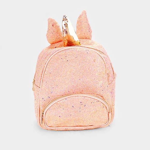 Handbags - ~Brand New~ Pink/Gold Unicorn Sequin Backpack